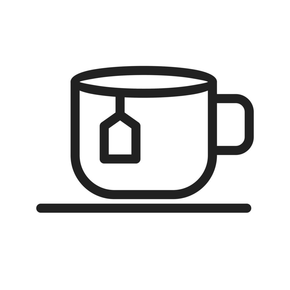 icono de línea de taza de té vector