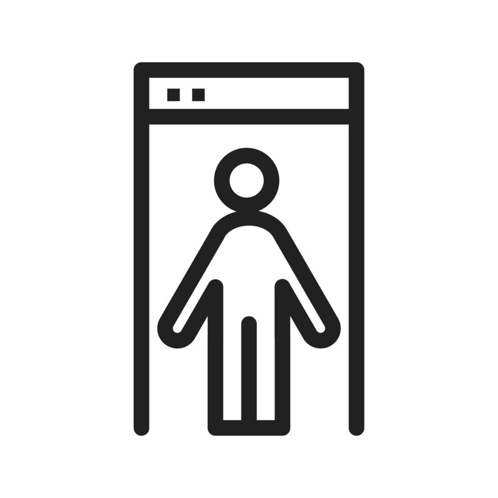 Security Check Line Icon vector