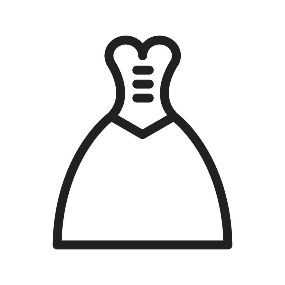 Woman's Dress Line Icon vector