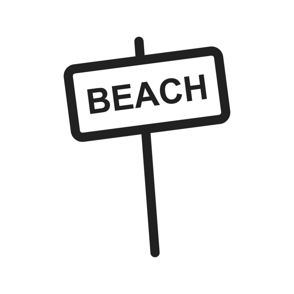 Beach Sign Icon vector