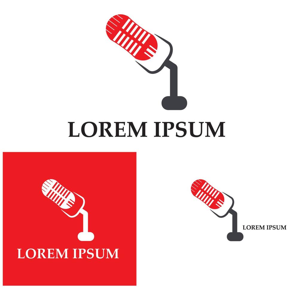 Microphone symbol design icon vector background