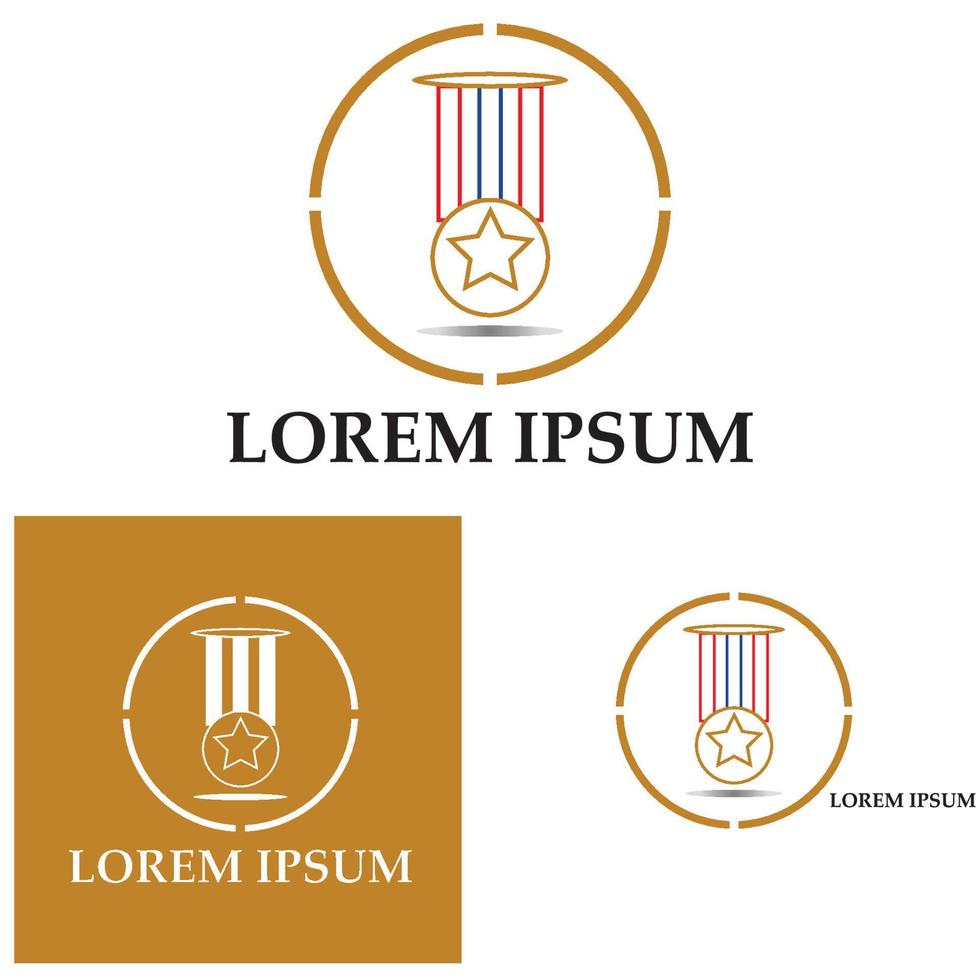 Medal icon vector background template illustration