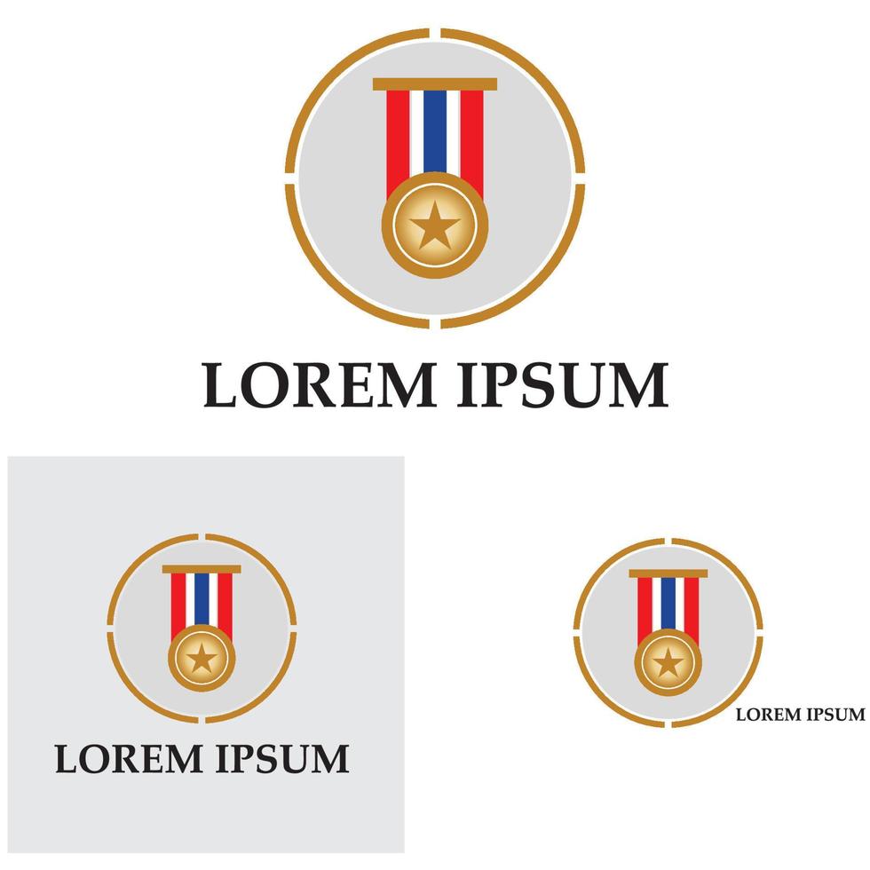 Medal icon vector background template illustration