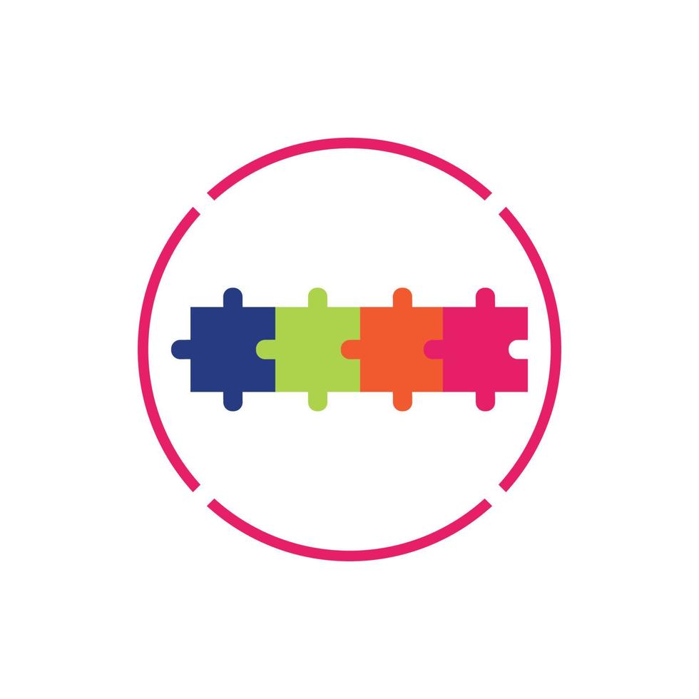 Puzzle vector icon illustration background