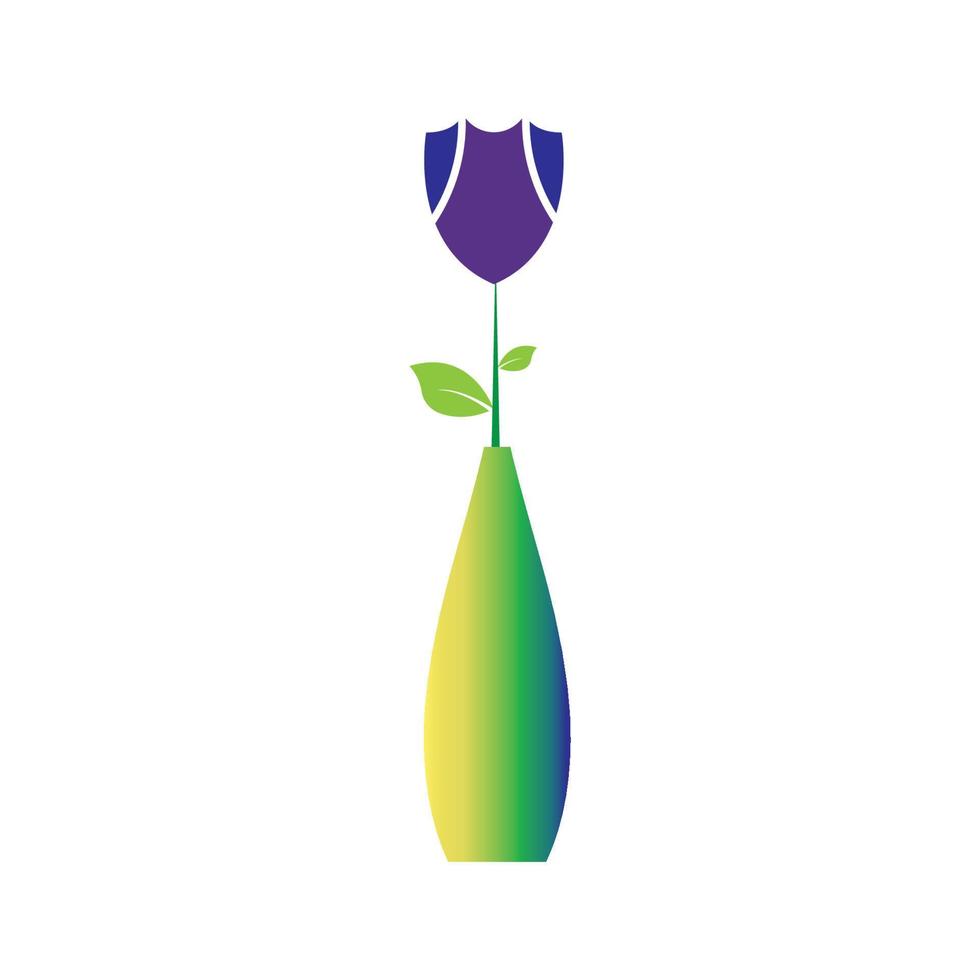 Flower vase vector icon