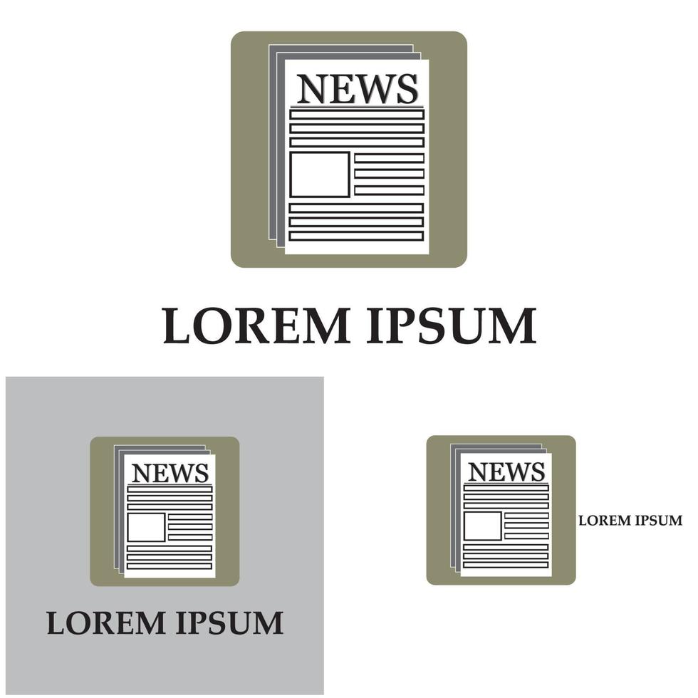 Newspaper icon vector symbol background