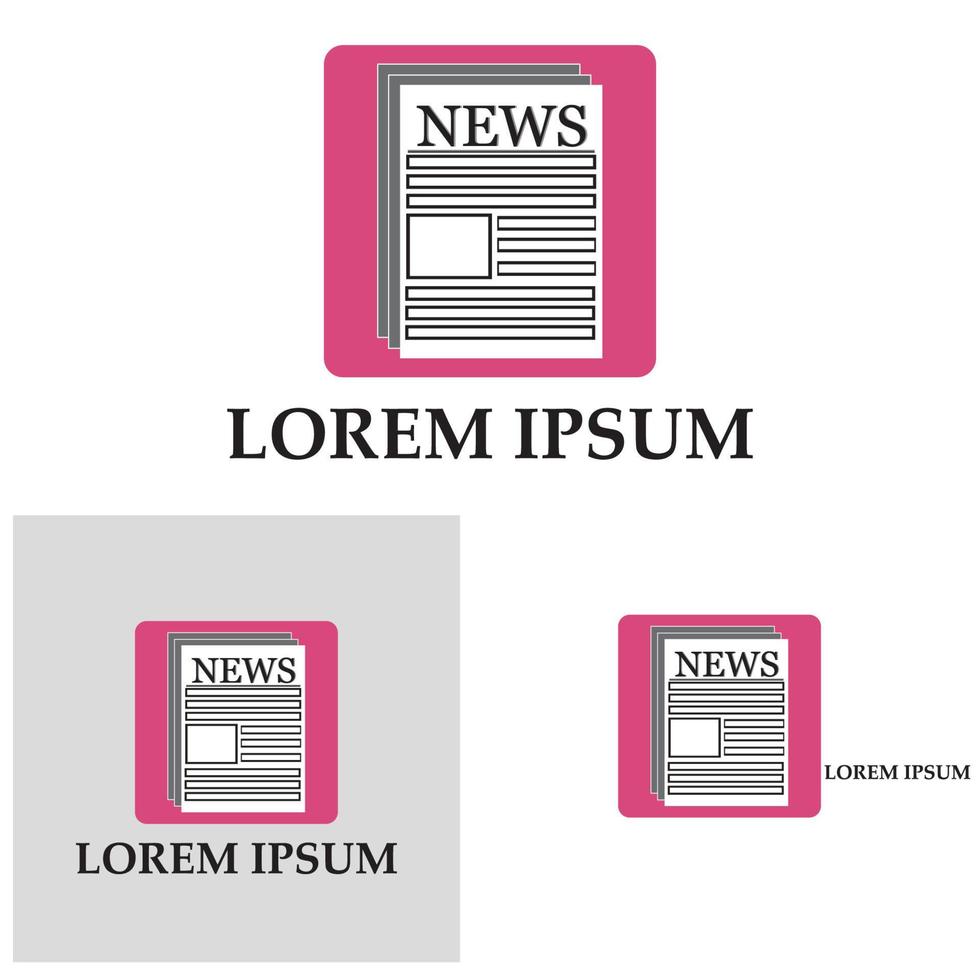 Newspaper icon vector symbol background