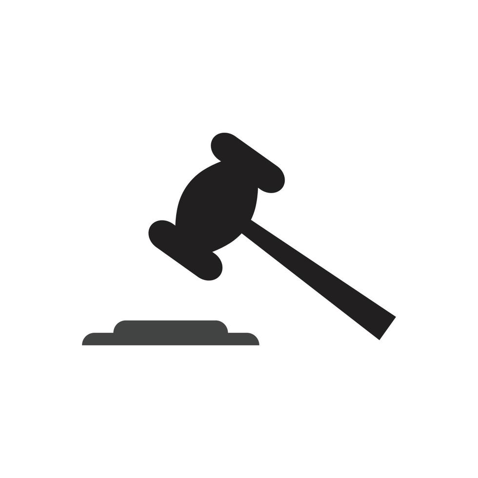 Hammer of a judge icon vector