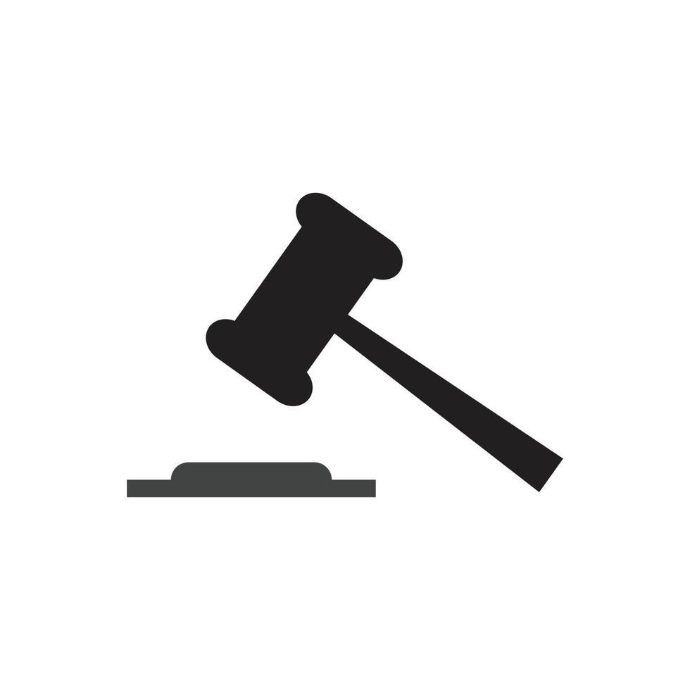 Hammer of a judge icon vector