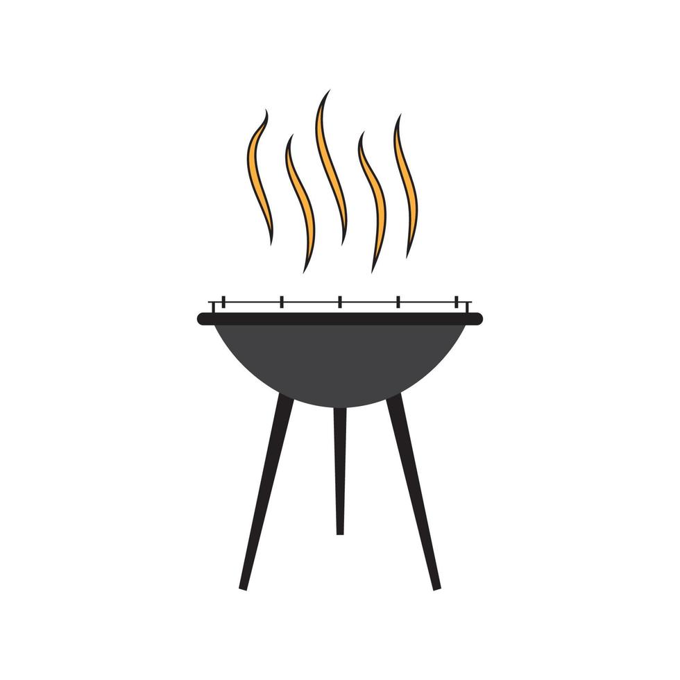 ilustración de vector de icono de barbacoa