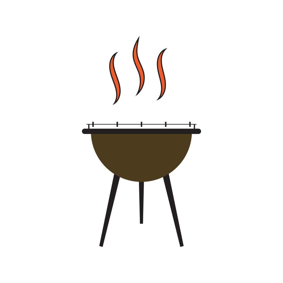 ilustración de vector de icono de barbacoa