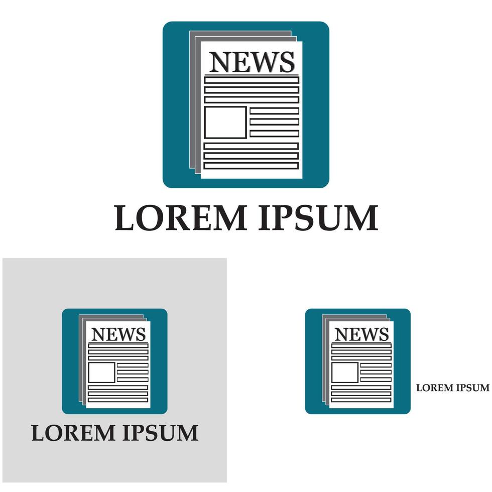 Newspaper icon vector symbol background