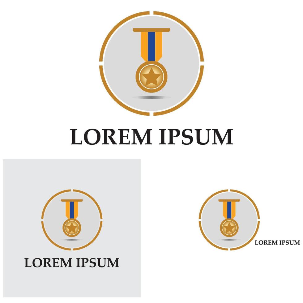 Medal icon vector background template illustration