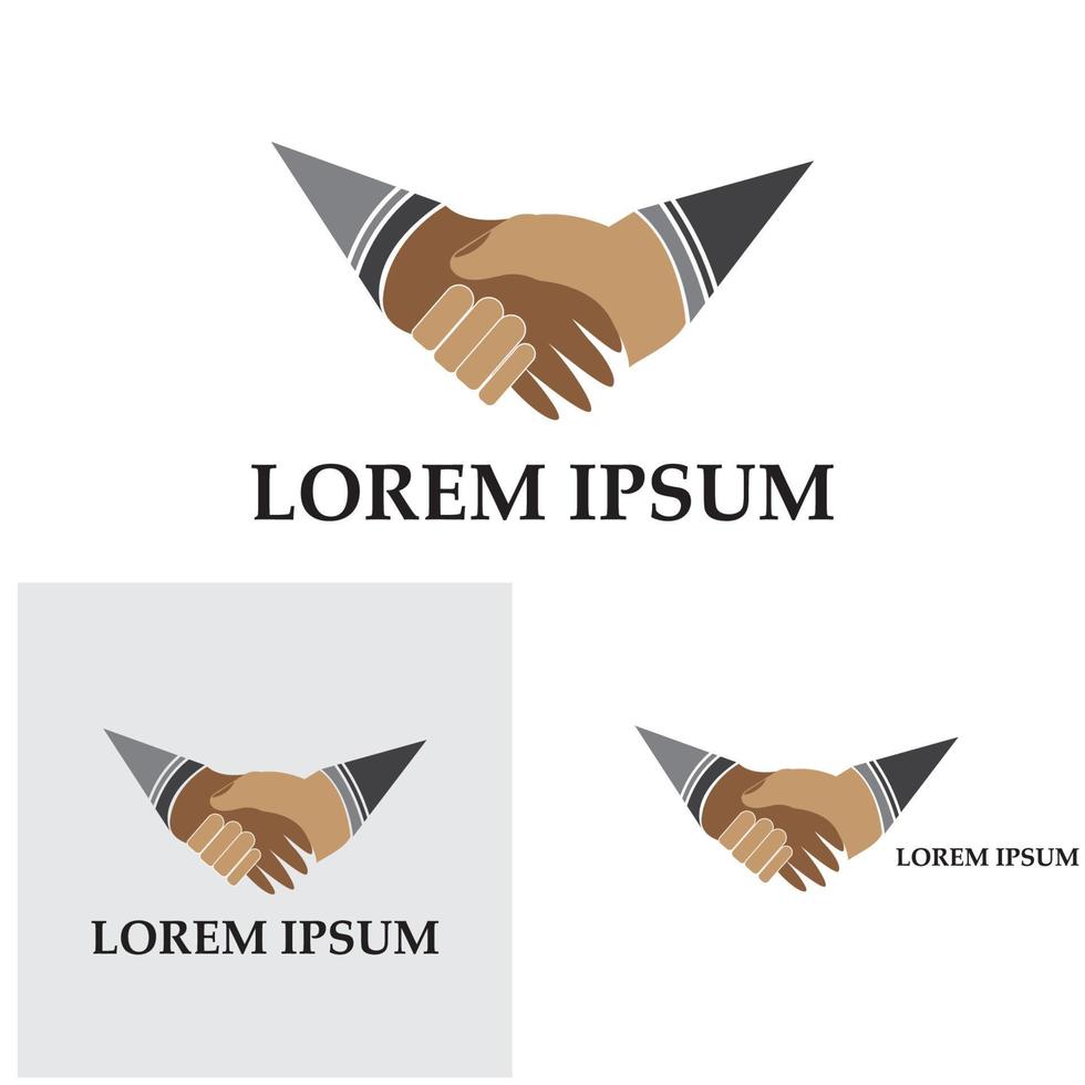 Hand shake icon vector background