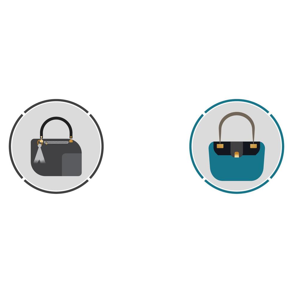 Woman bag icon vector background