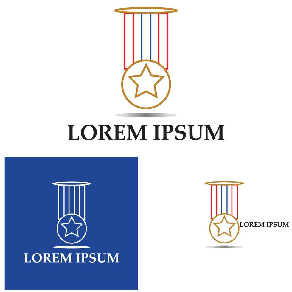 Medal icon vector background template illustration