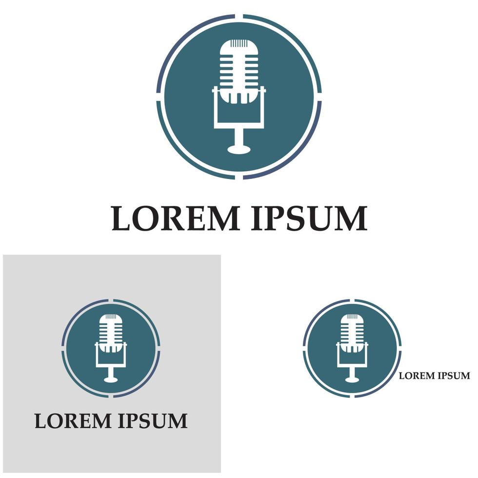 Microphone symbol design icon vector background