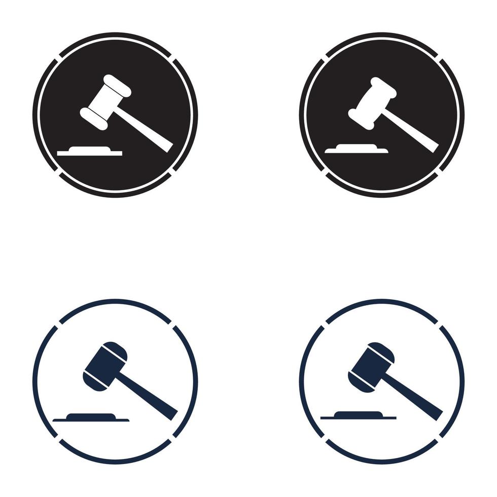 Hammer of a judge icon vector