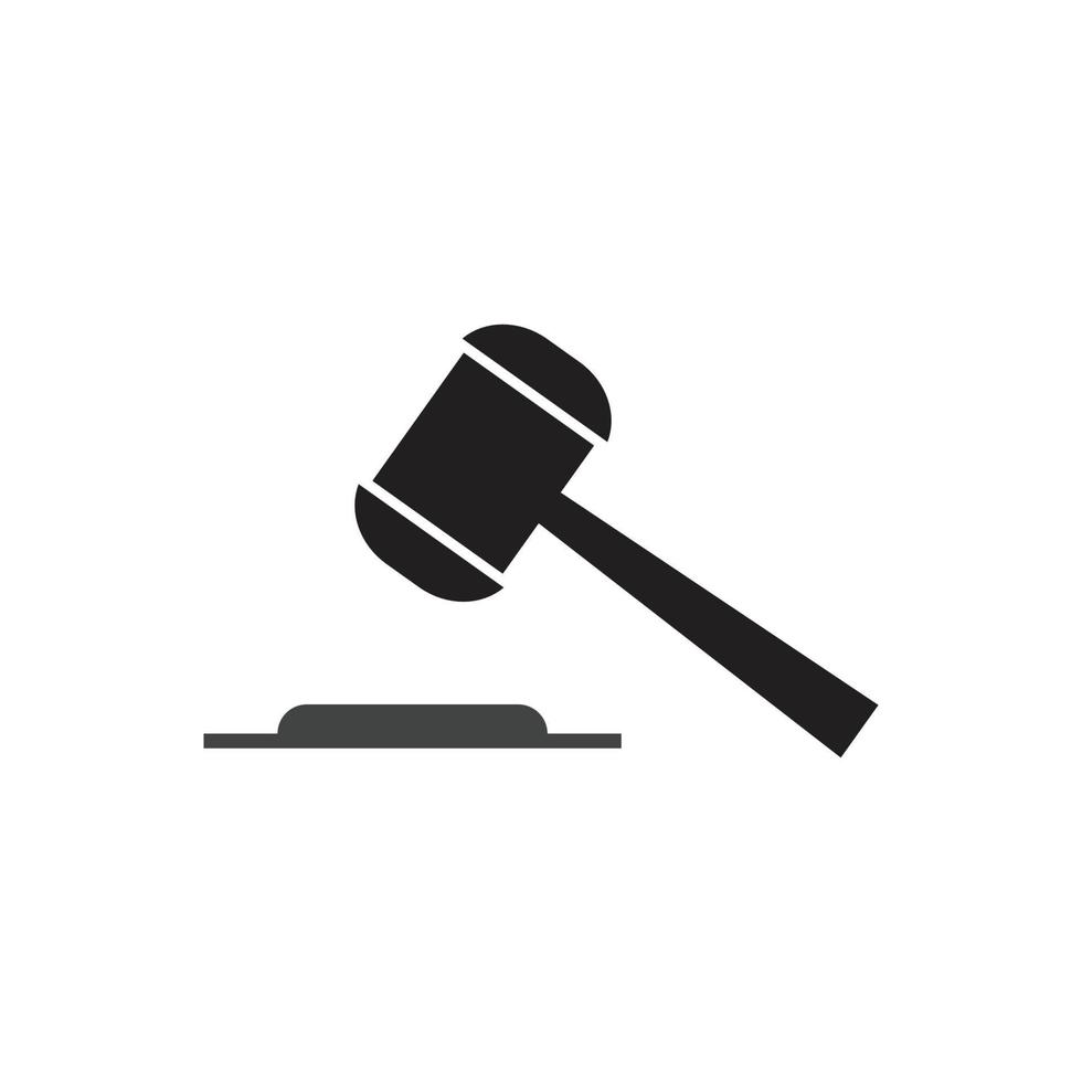 Hammer of a judge icon vector