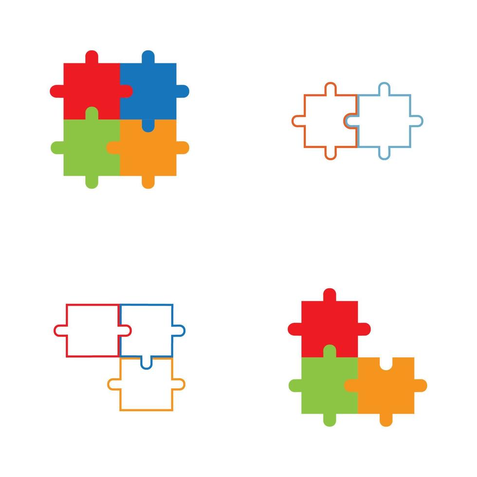 Puzzle vector icon illustration background