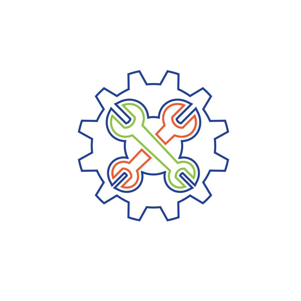 Gearwrench vector icon background template