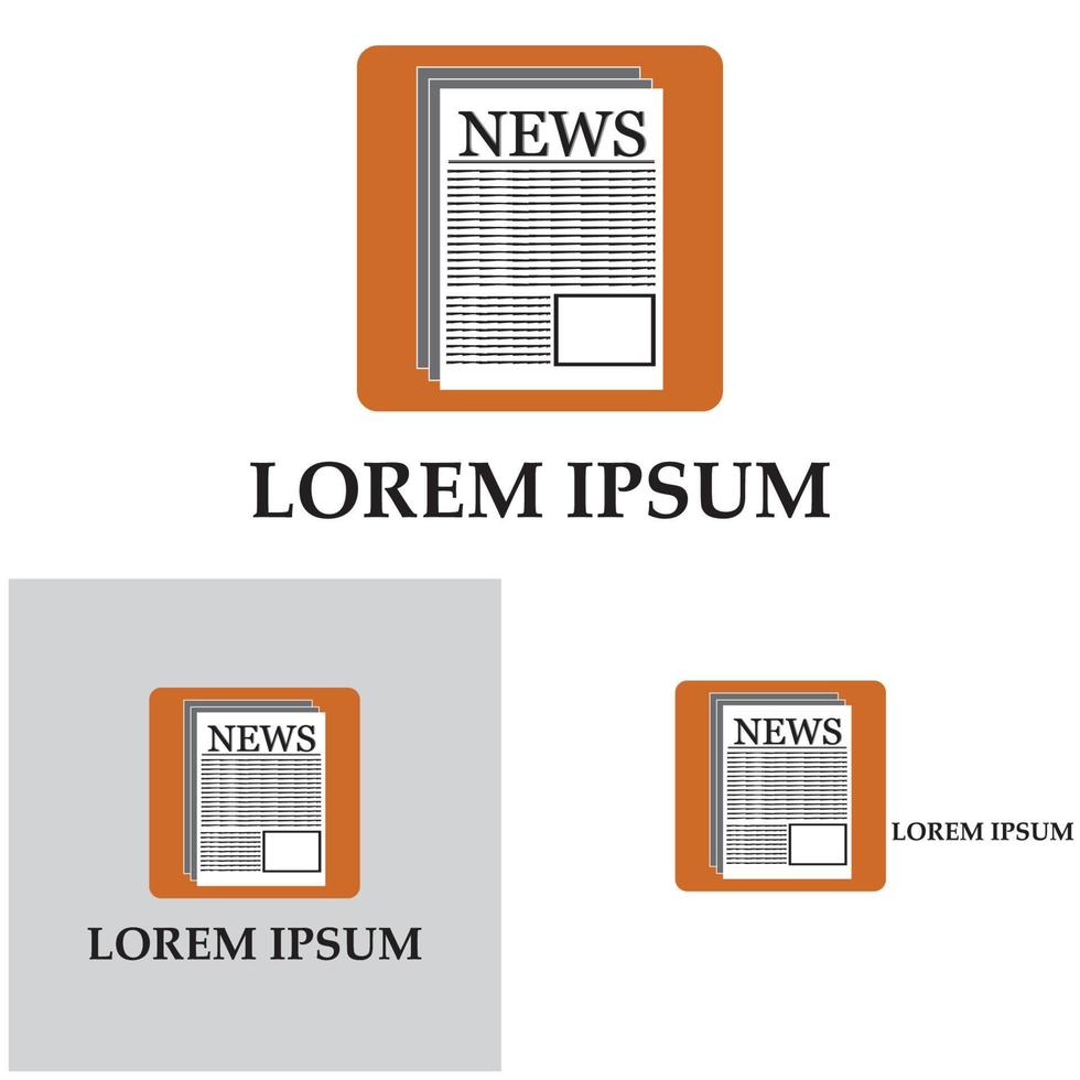 Newspaper icon vector symbol background