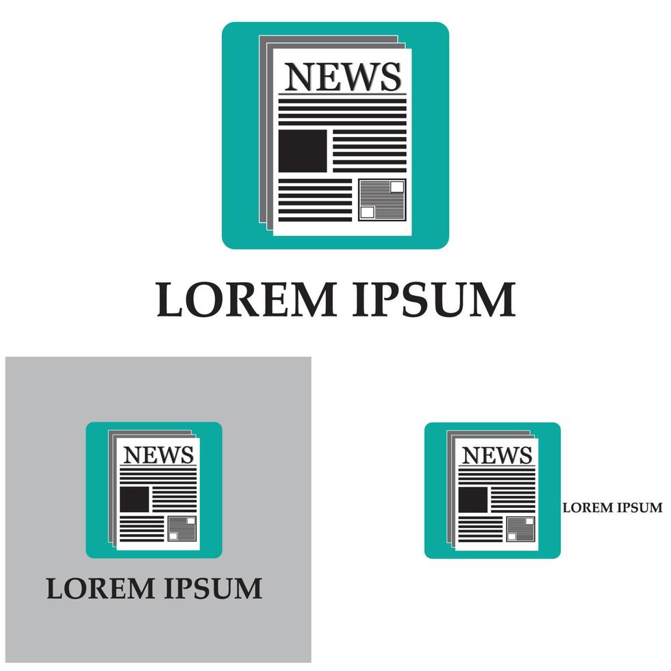 Newspaper icon vector symbol background