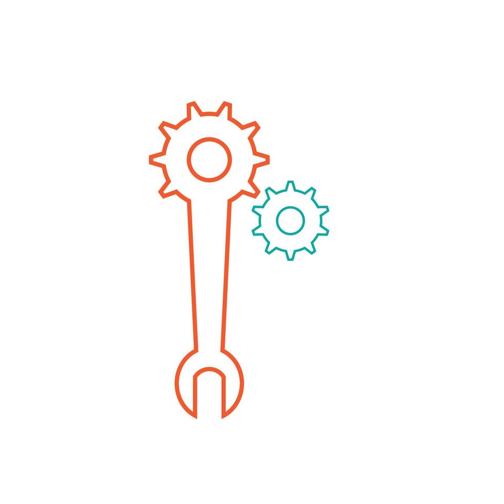 Gearwrench vector icon background template