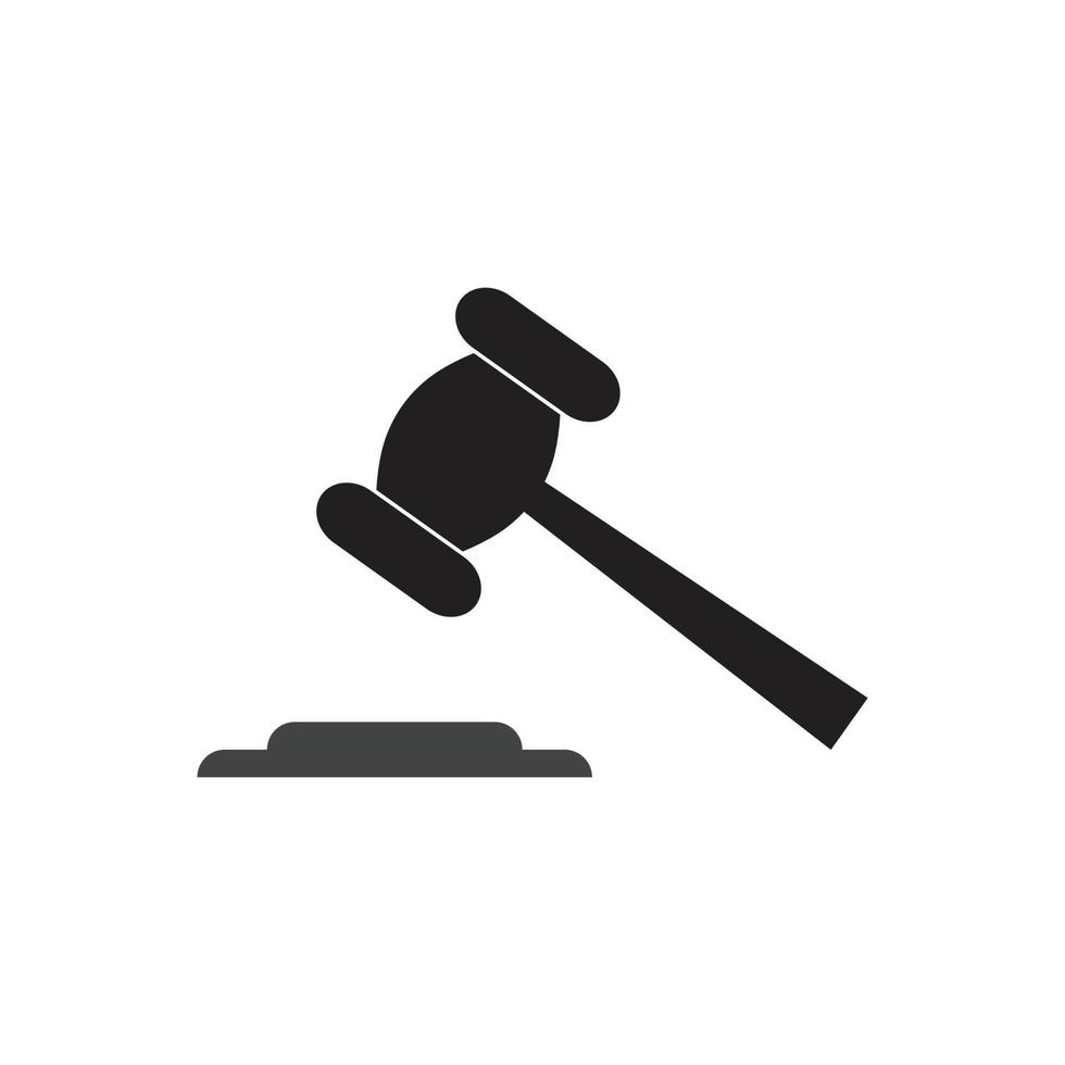 Hammer of a judge icon vector