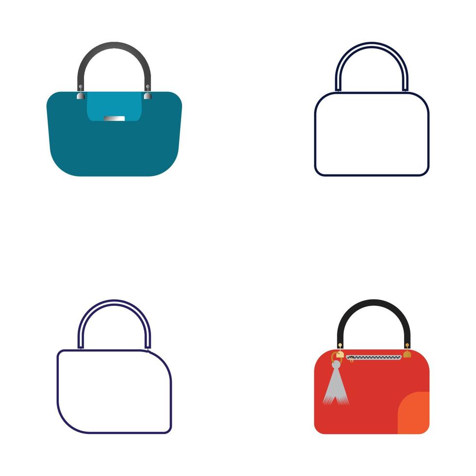 fondo de vector de icono de bolsa de mujer