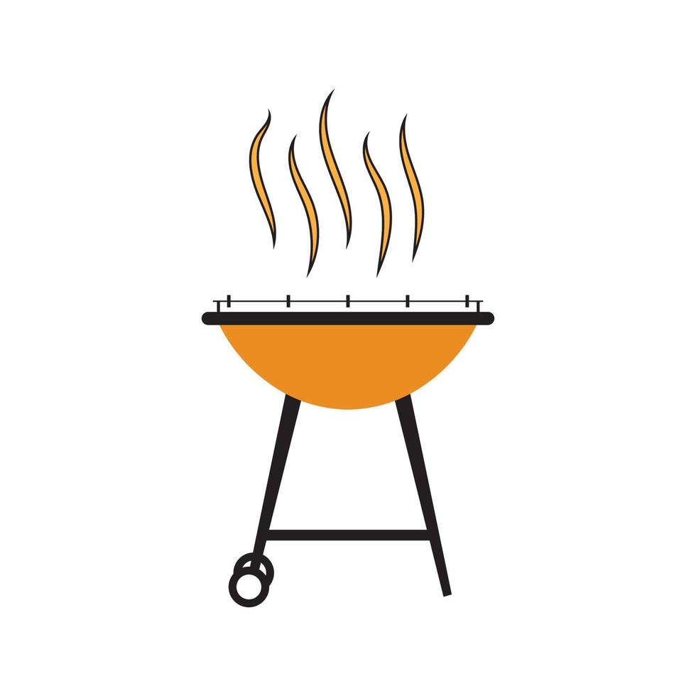 ilustración de vector de icono de barbacoa