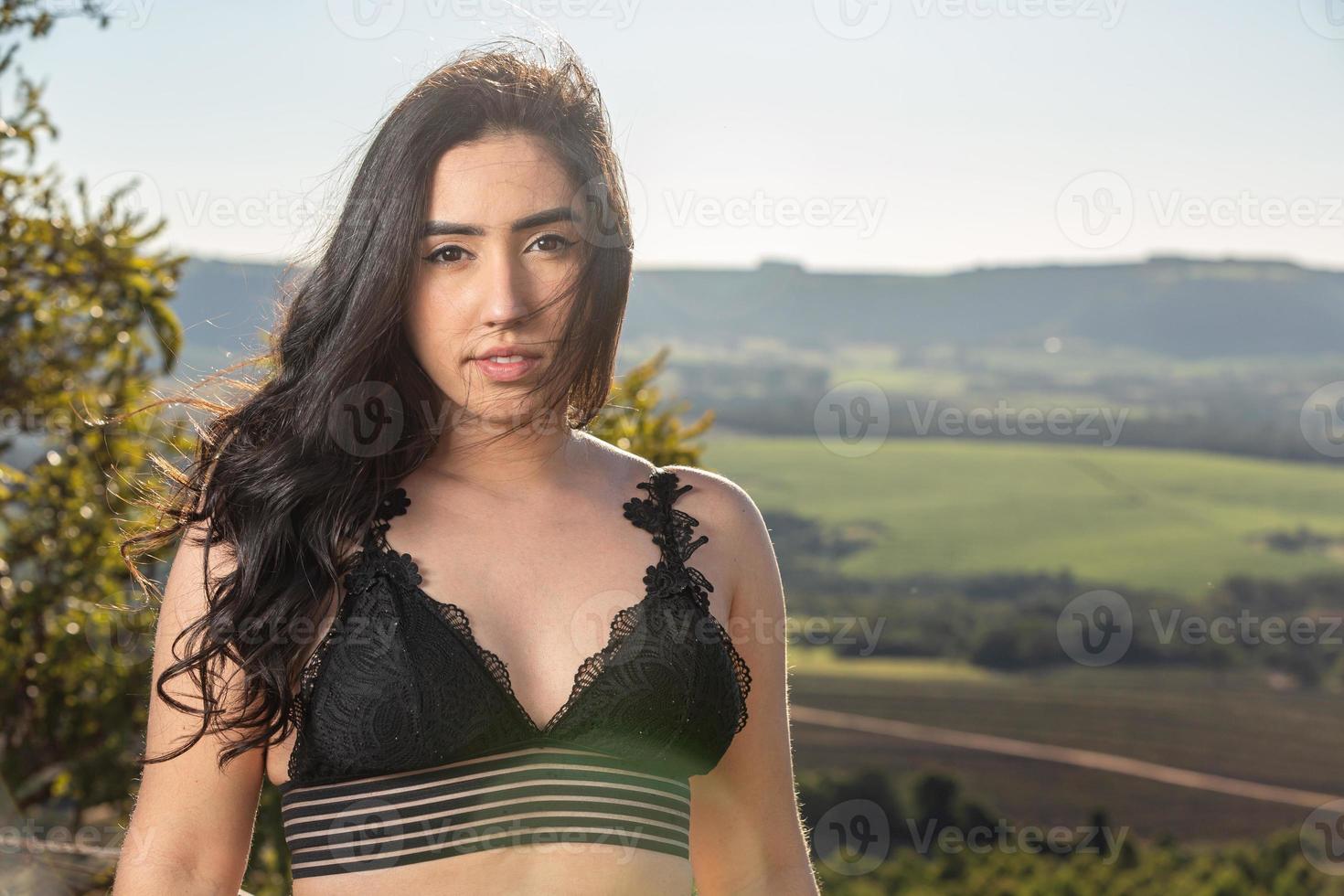 Beautiful girl on the nature. Park. Travel. photo