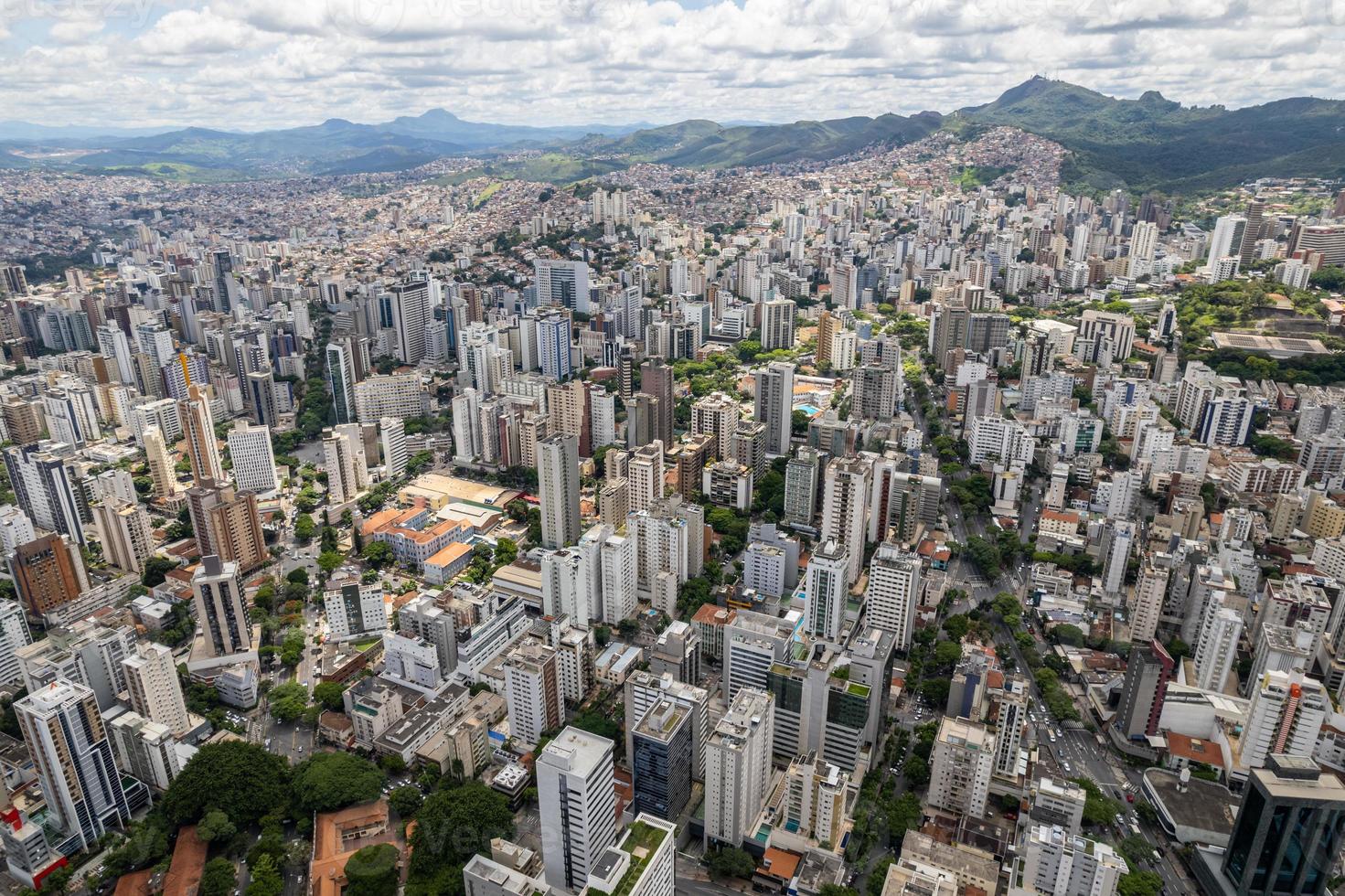 Aerial view of the city of Belo Horizonte, in Minas Gerais, Brazil. photo