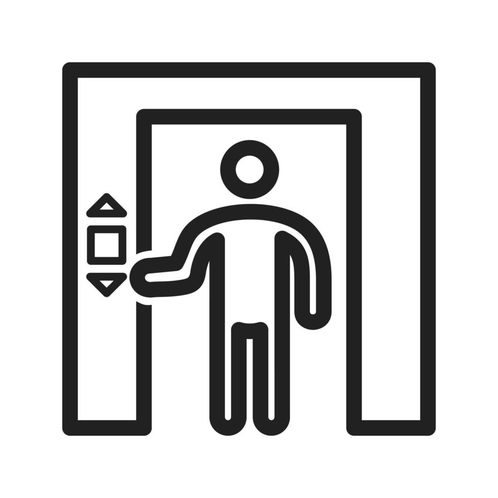 Using Elevator Line Icon vector