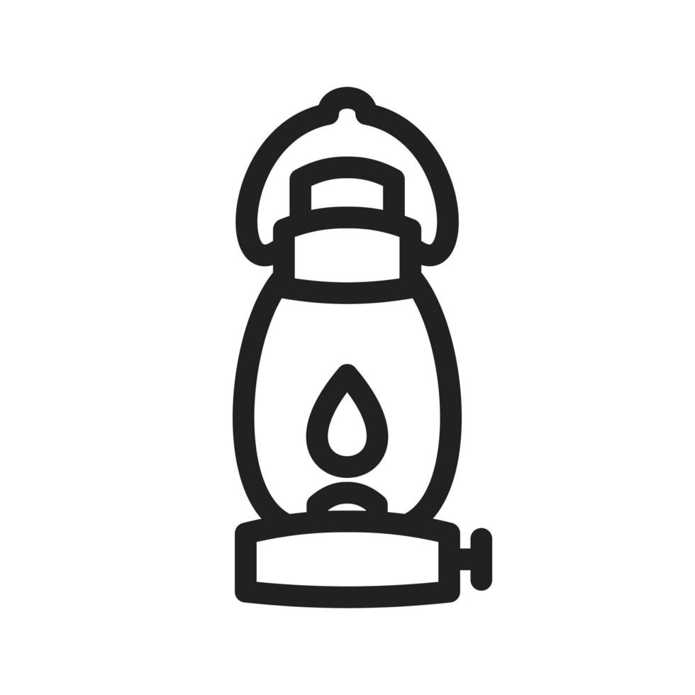 Oil Lamp Line Icon vector