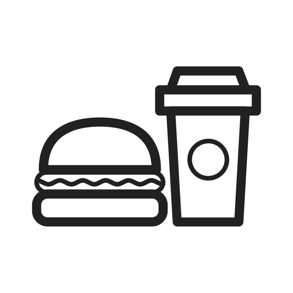 Fast Food Line Icon vector