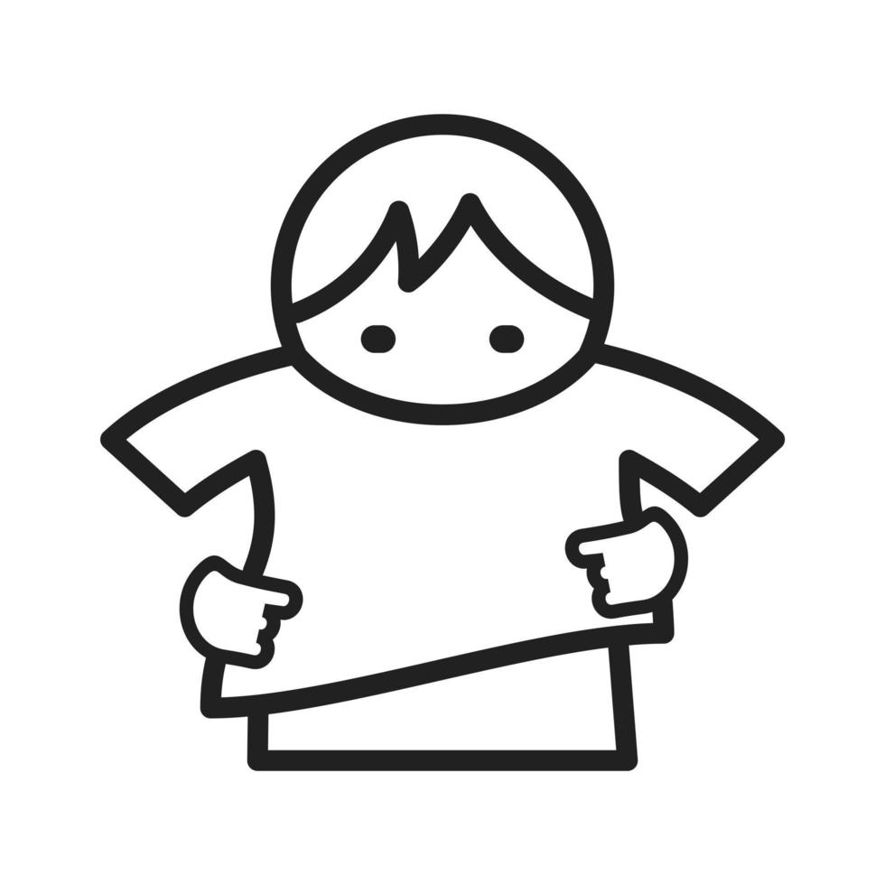 Putting on Shirt Icon vector