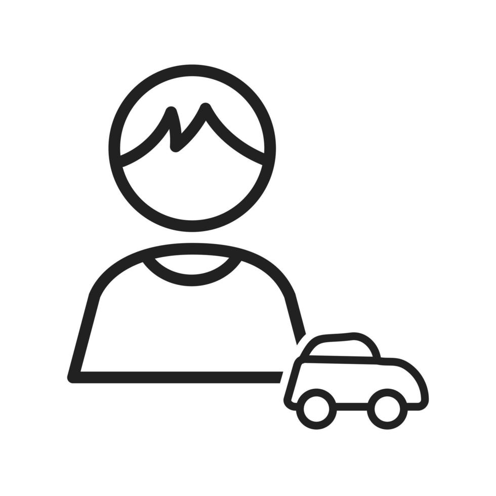 Playing with Car Icon vector