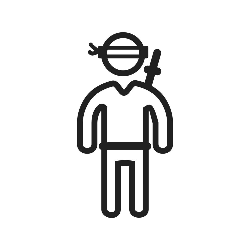 Ninja Warrior Icon vector