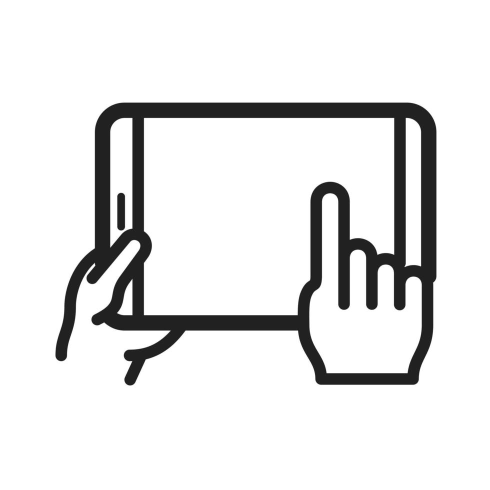 Using Tablet Icon vector