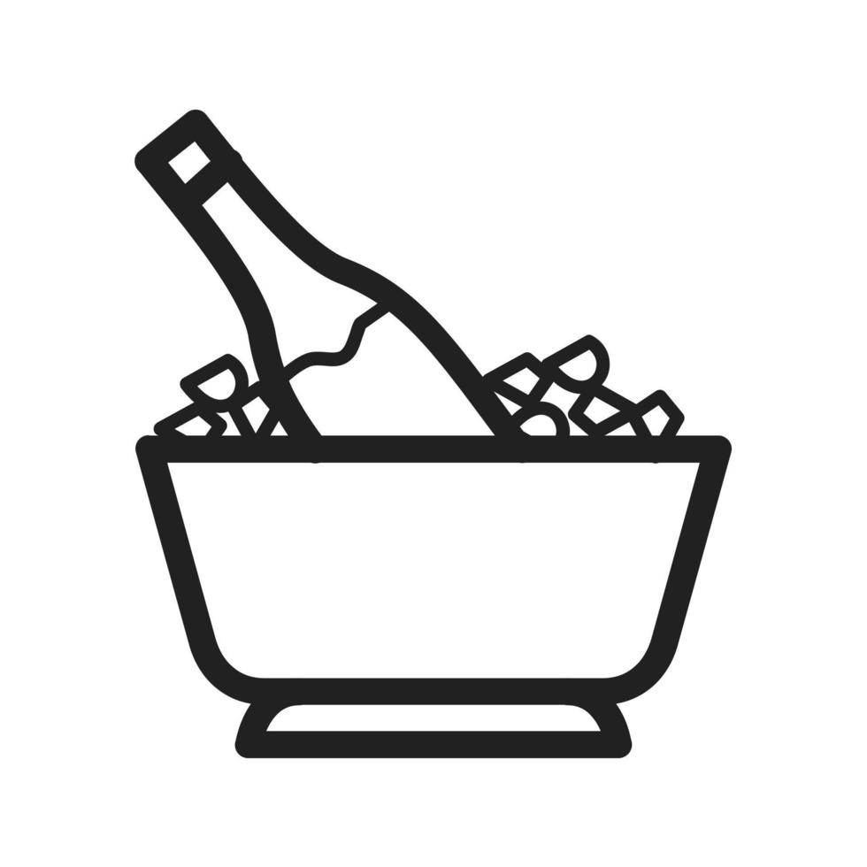 Champagne Bottle Line Icon vector