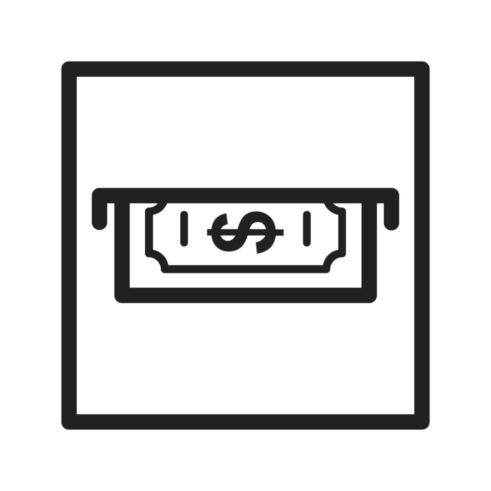 Slot of Bills Line Icon vector
