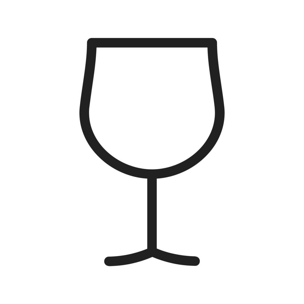 icono de línea de copa de vino vector