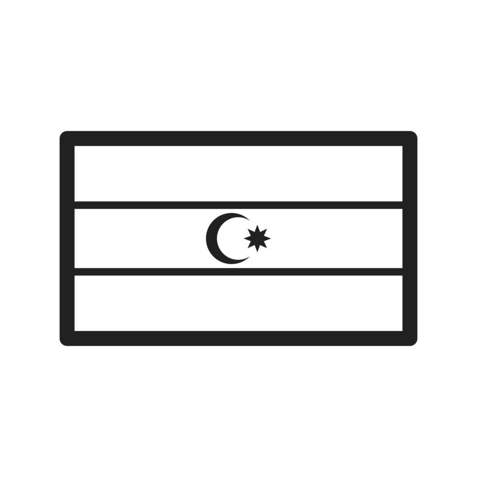 Azerbaijan Line Icon vector