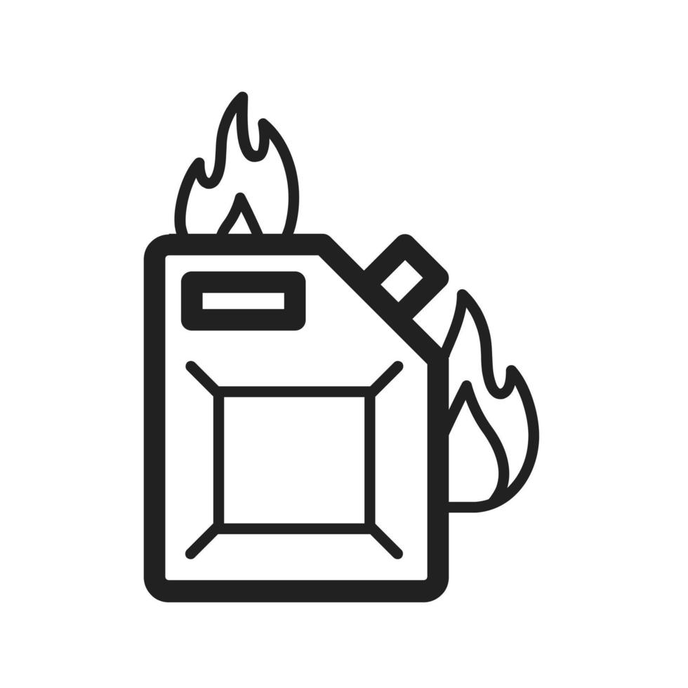 Fuel to Fire Line Icon vector