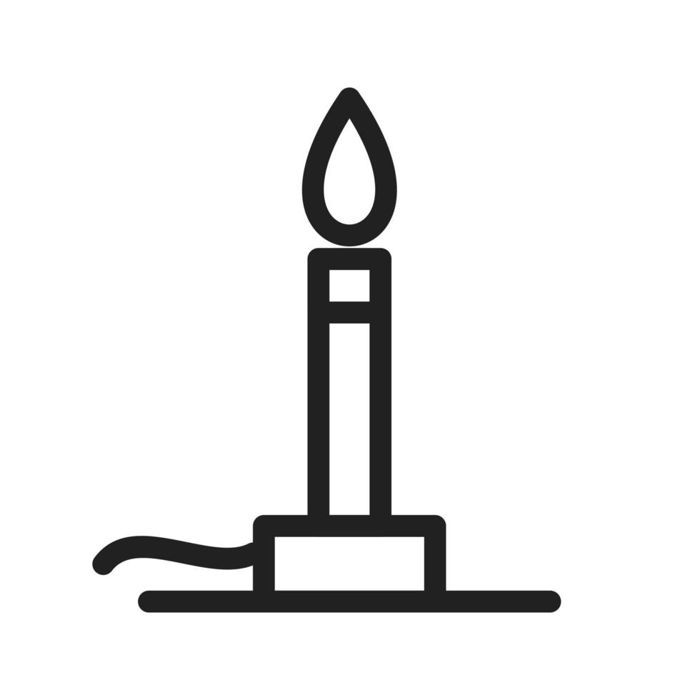 Bunsen Burner Line Icon vector