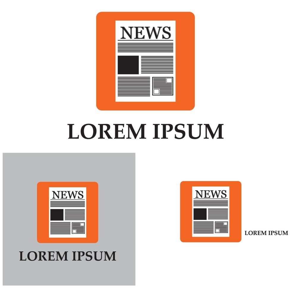 Newspaper icon vector symbol background