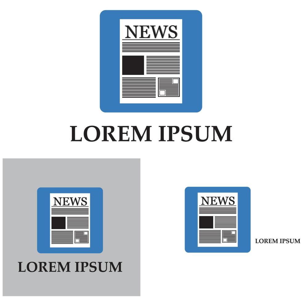 Newspaper icon vector symbol background