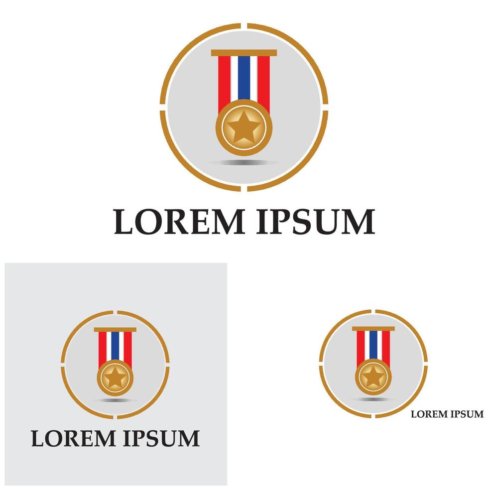 Medal icon vector background template illustration
