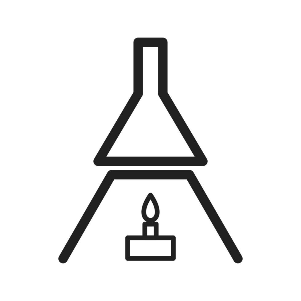 Experiment on Heat II Line Icon vector